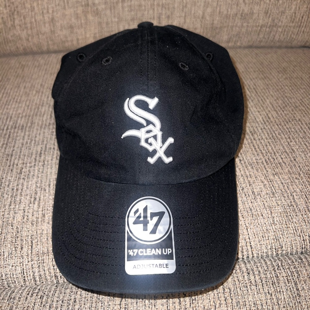 '47 Black Chicago White Sox Cap with White Logo